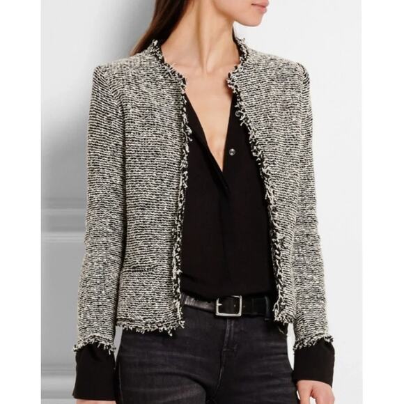 IRO Jackets & Blazers - IRO Azure Boucle Jacket Black Ecru 36 US Size 4